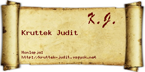 Kruttek Judit névjegykártya